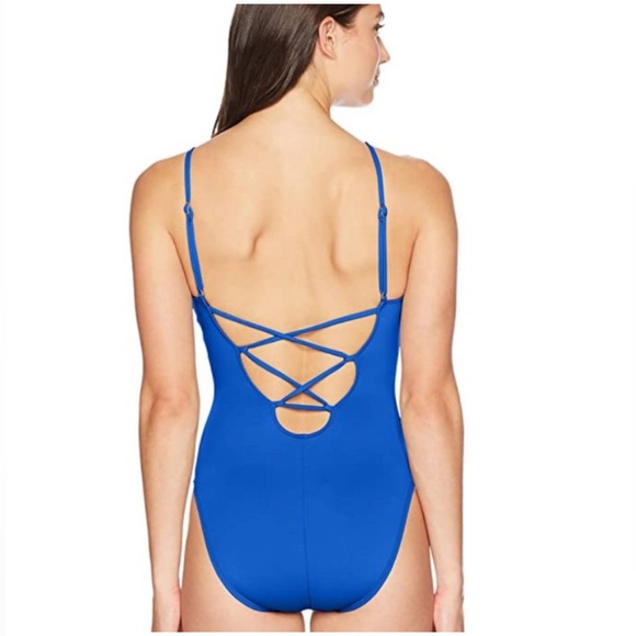 La Blanca Island Goddess blue one piece swimsuit - Picture 3 of 3